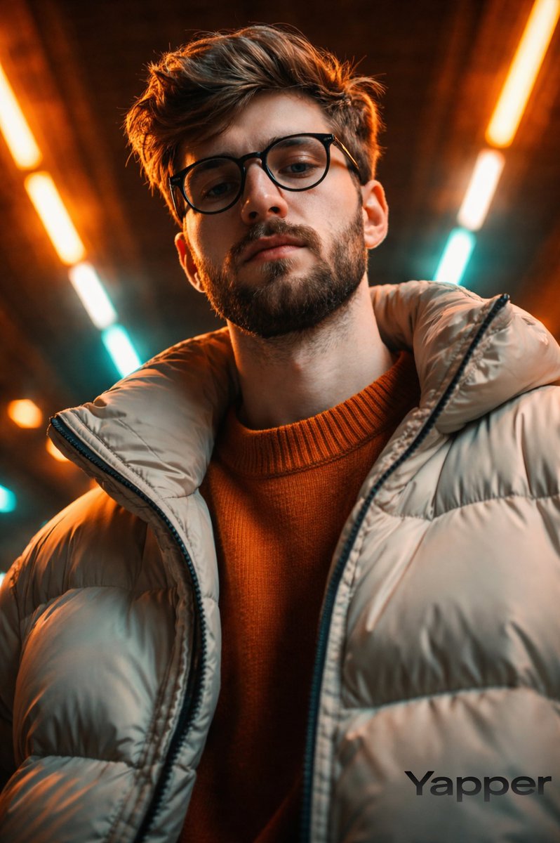 Urban Elegance: Neon Drenched Portrait