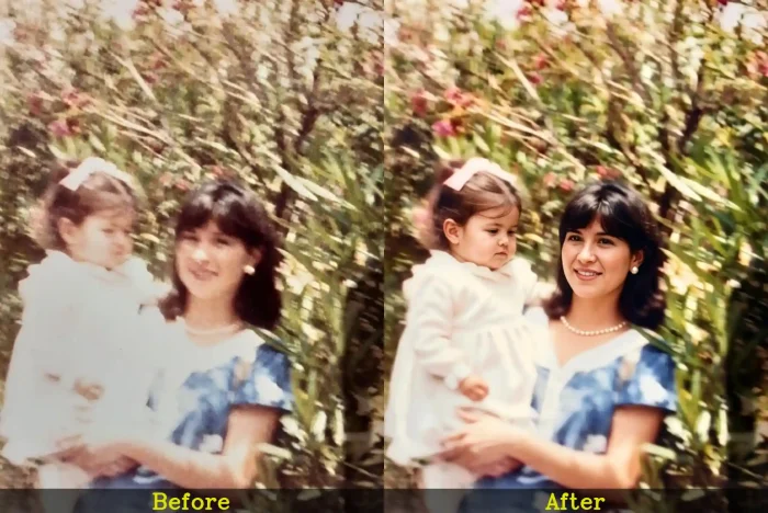 8K Realistic Family Photo Restoration & Enhancement