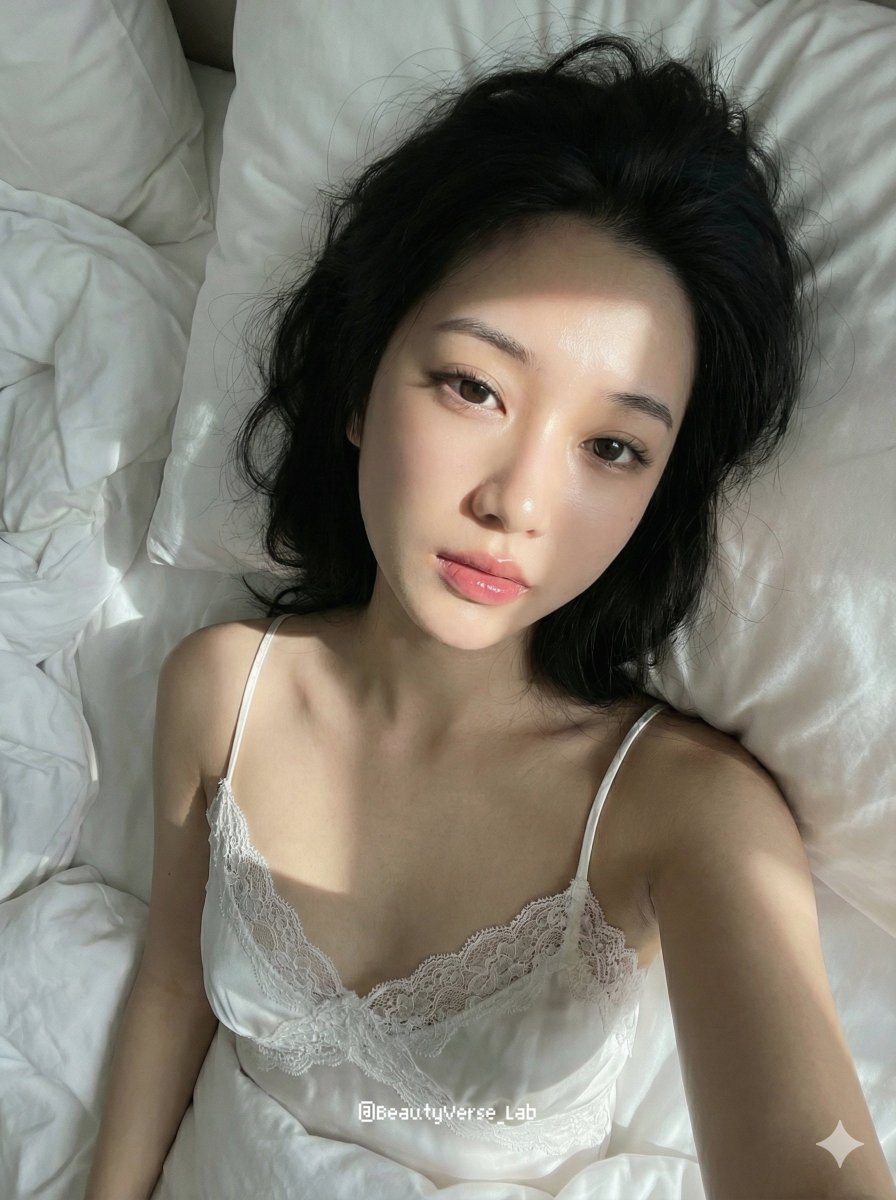 AI Portrait Prompt for East Asian Female Model in Pure Desire Aesthetic
