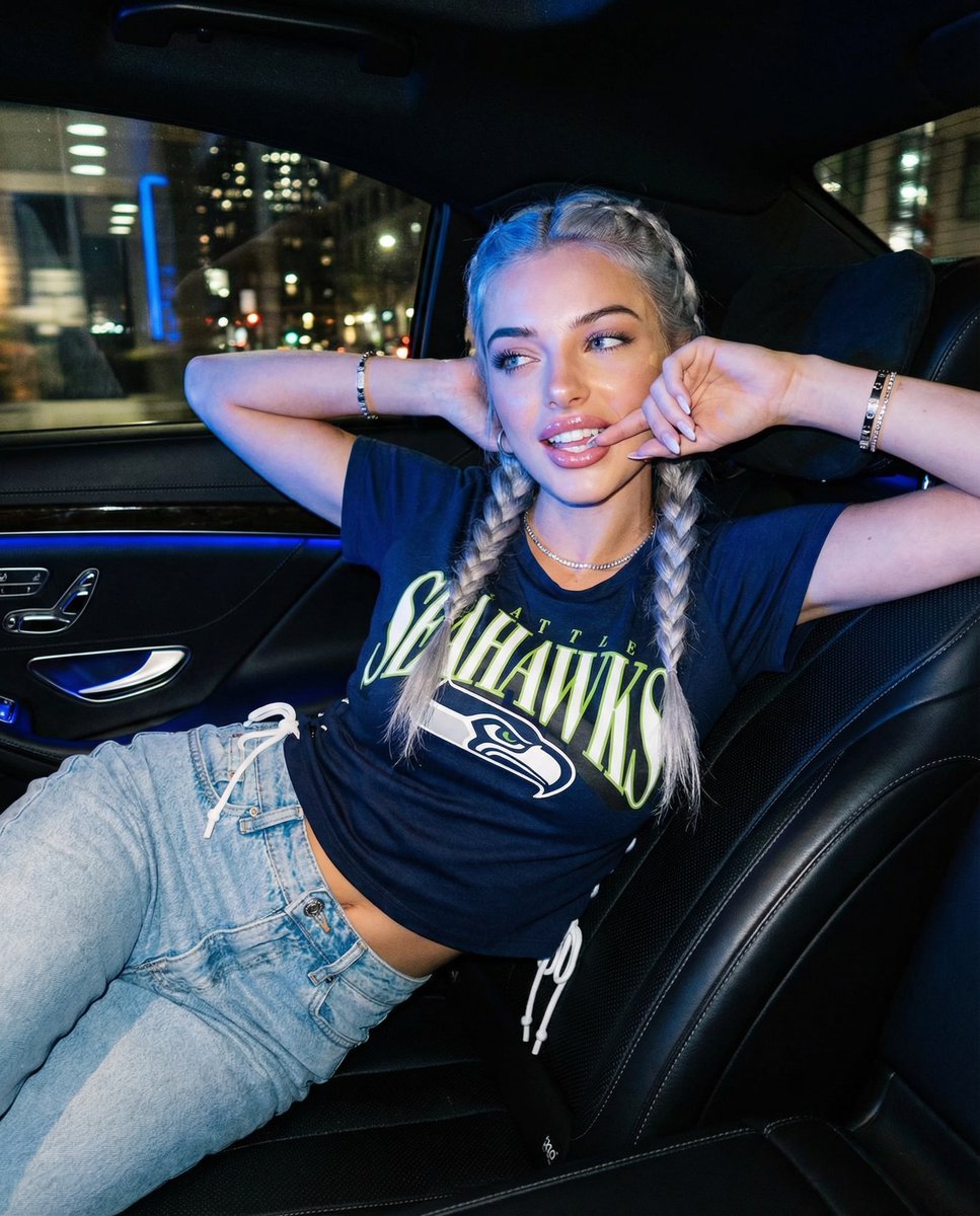 AI Prompt for a Glamorous, Moody Nighttime Portrait of a Female Model in Luxury Car Attire