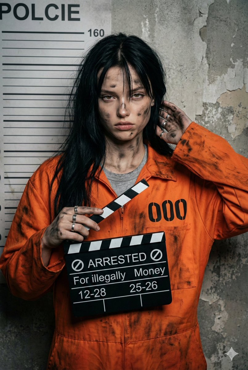 AI Prompt for a Gritty Female Portrait in Prisoner Outfit