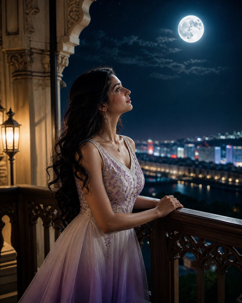 AI Prompt for Cinematic Indian Portrait with Ombre Embroidery