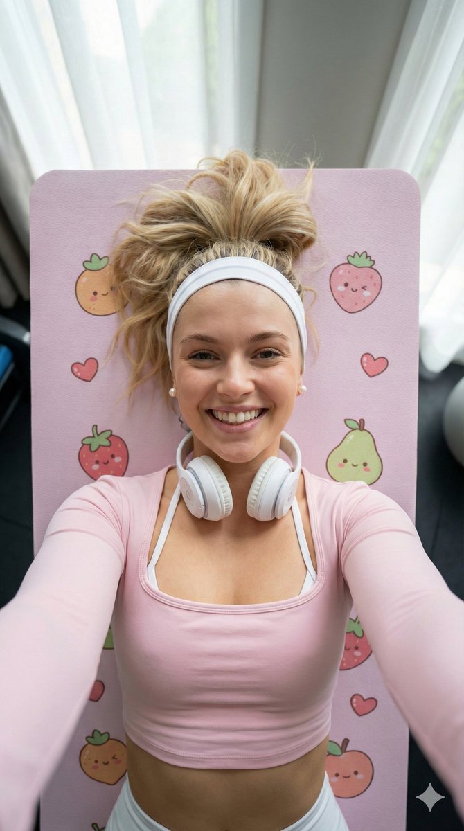 AI Prompt for Creating Realistic Motivational Yoga Selfie with Soft Pastel Aesthetic