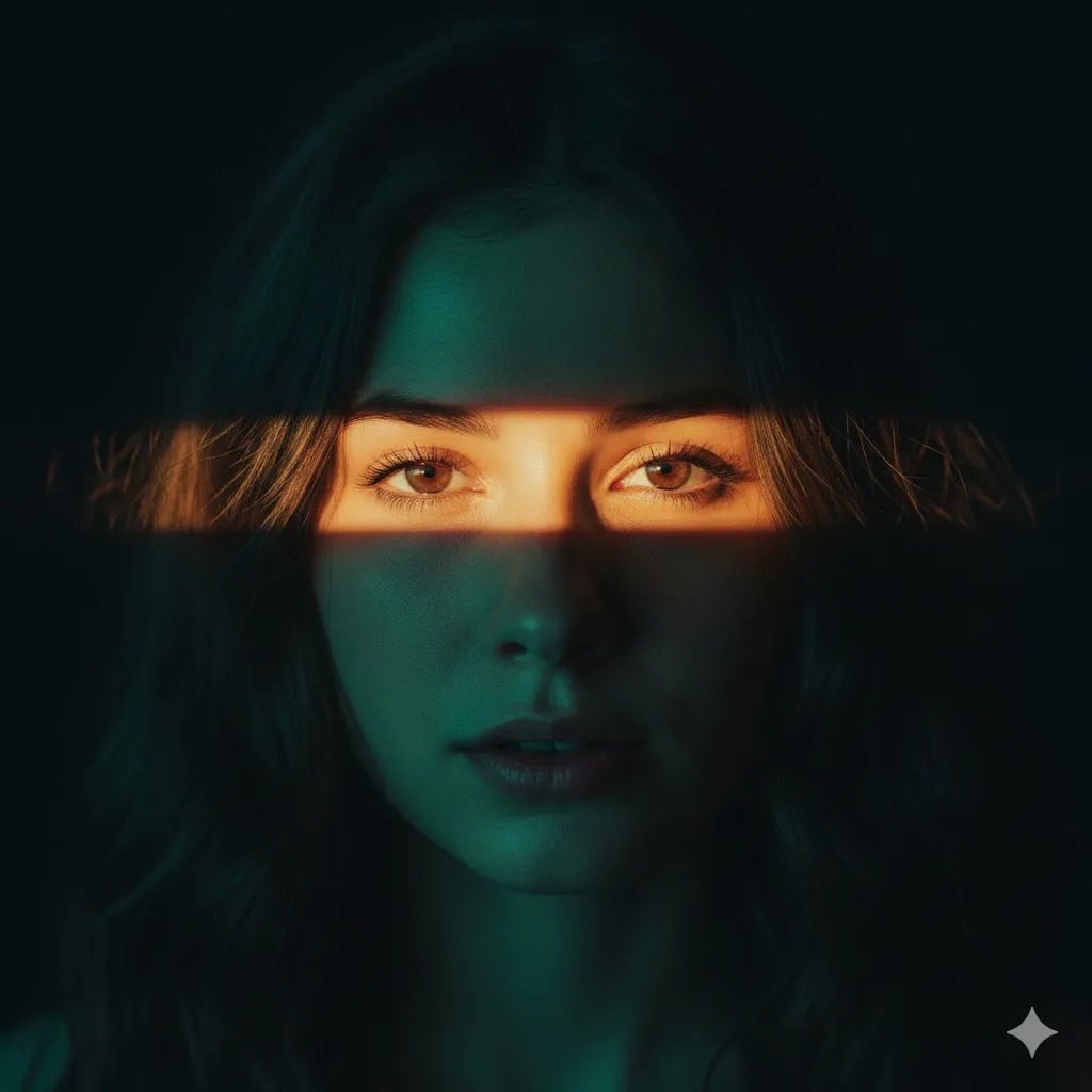 AI Prompt for Dramatic Portrait Lighting with Warm Glow Effect
