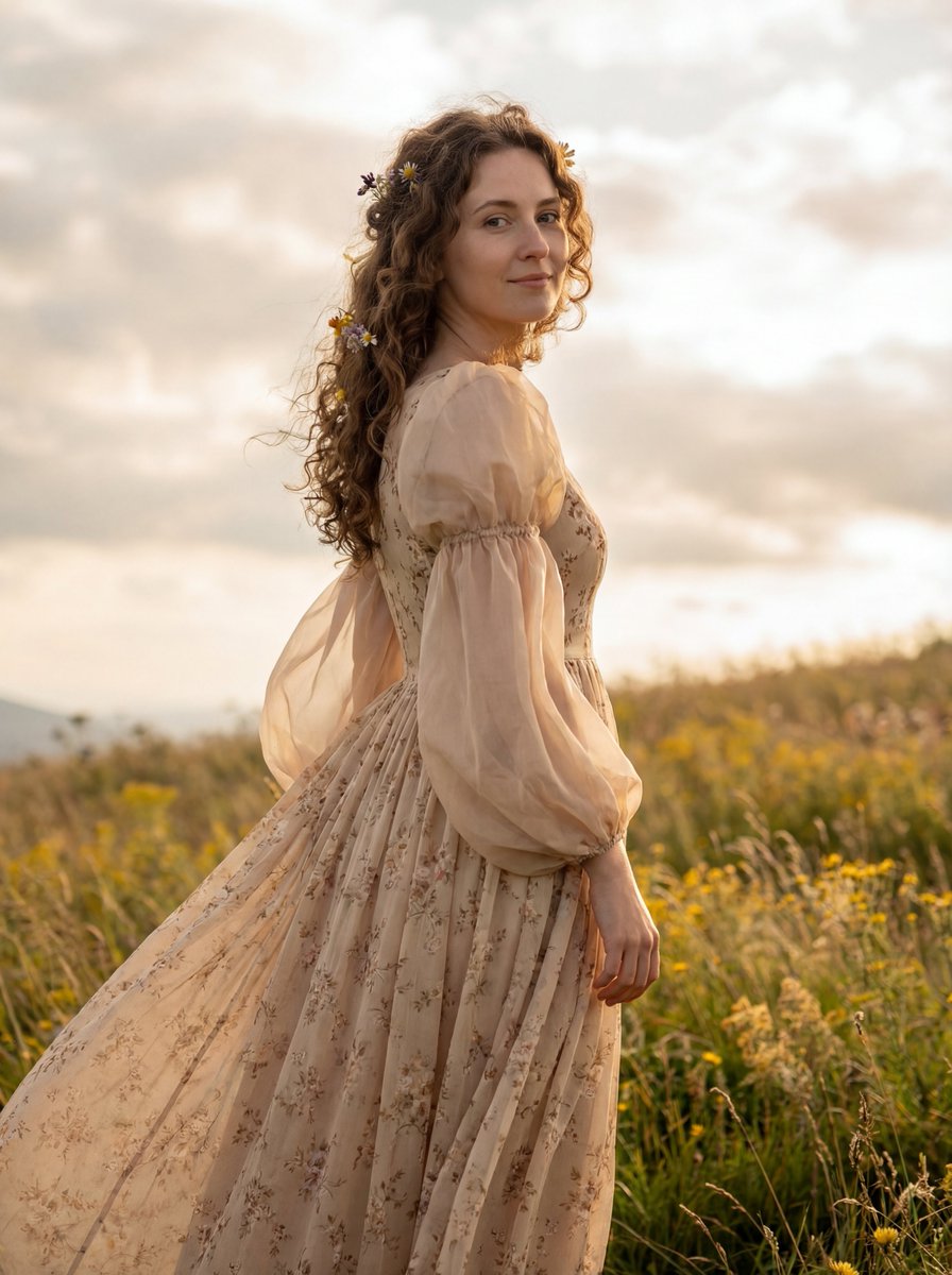 AI Prompt for Dreamy Highland Portrait with Ethereal Lighting
