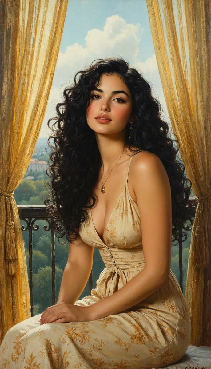 AI Prompt for Generating a Dreamy, Painterly Portrait of a Woman on a European-Style Balcony
