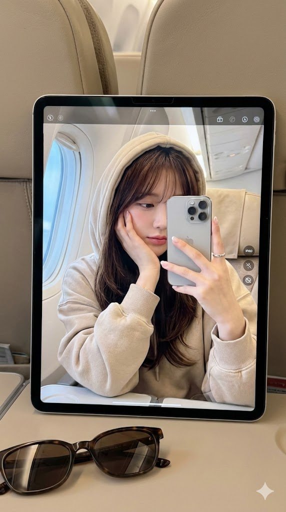 AI Prompt for Hyper-Realistic Reflection Portraits in Business Class