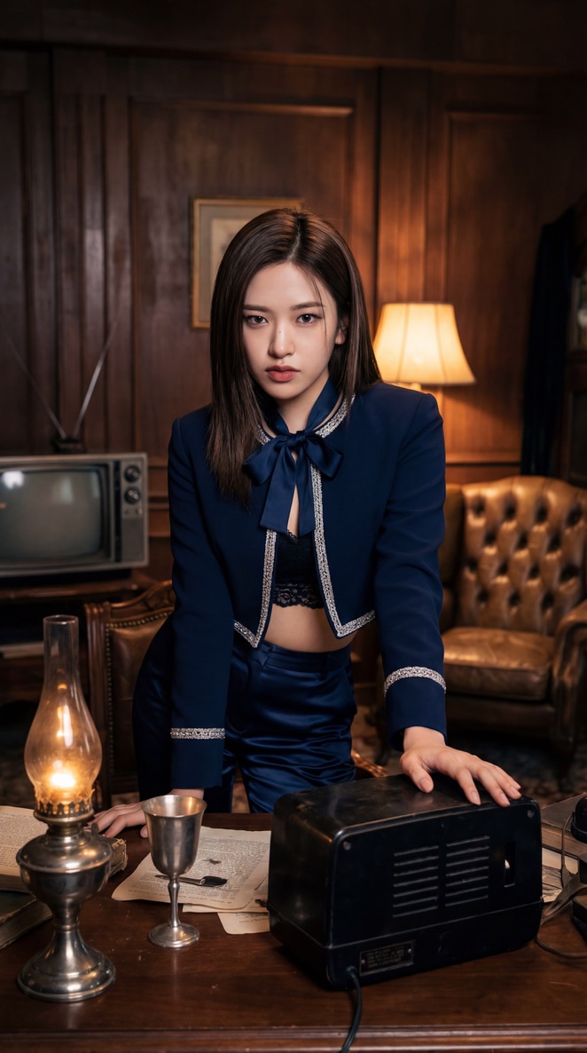 AI Prompt for IVE KPOP Idol Retro Portraits with Desaturated Look