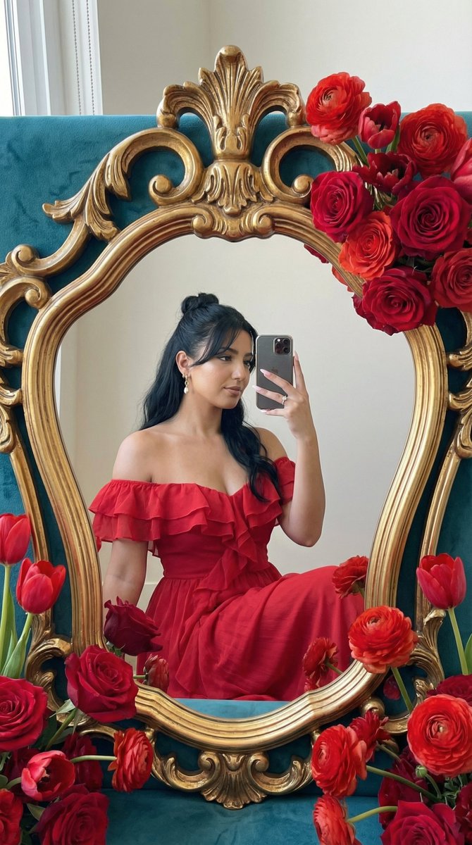 AI Prompt for Photorealistic Editorial Self Portrait with Flowers