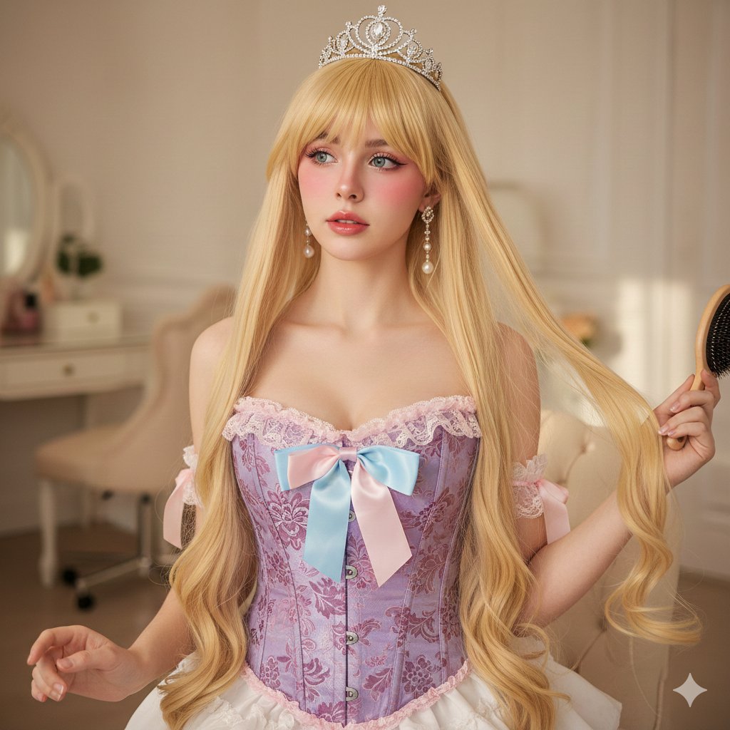 AI Prompt for Photorealistic Princess-core Cosplay Portrait