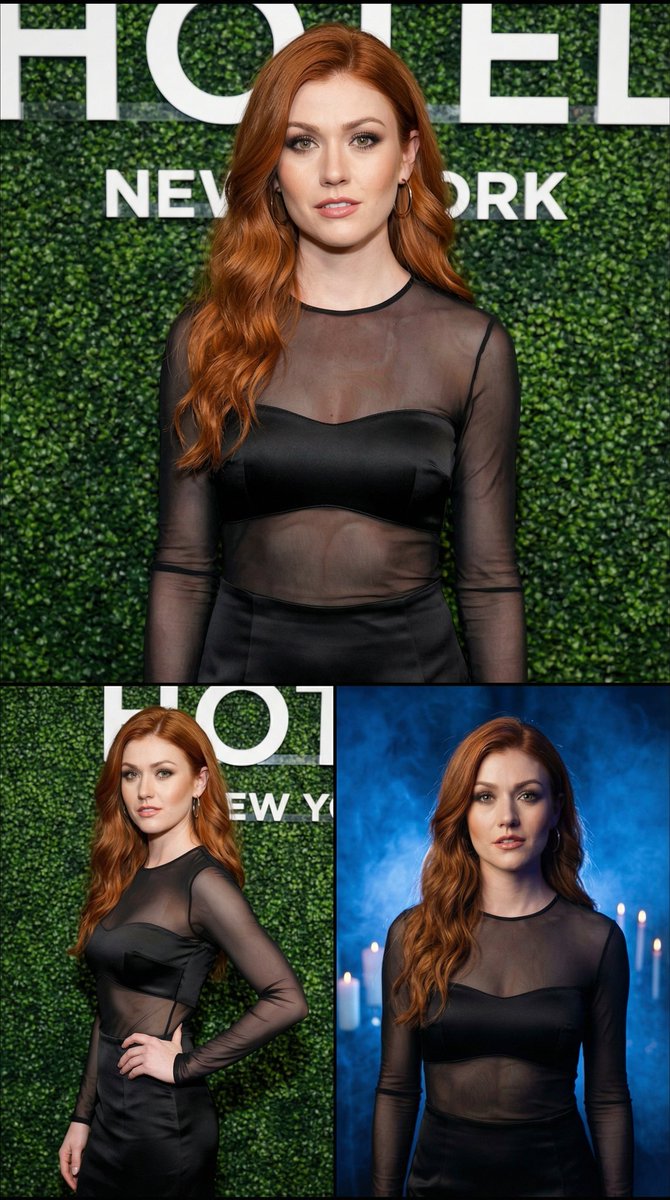 AI Prompt for Photorealistic Vertical Collage of a Woman in Black Dress