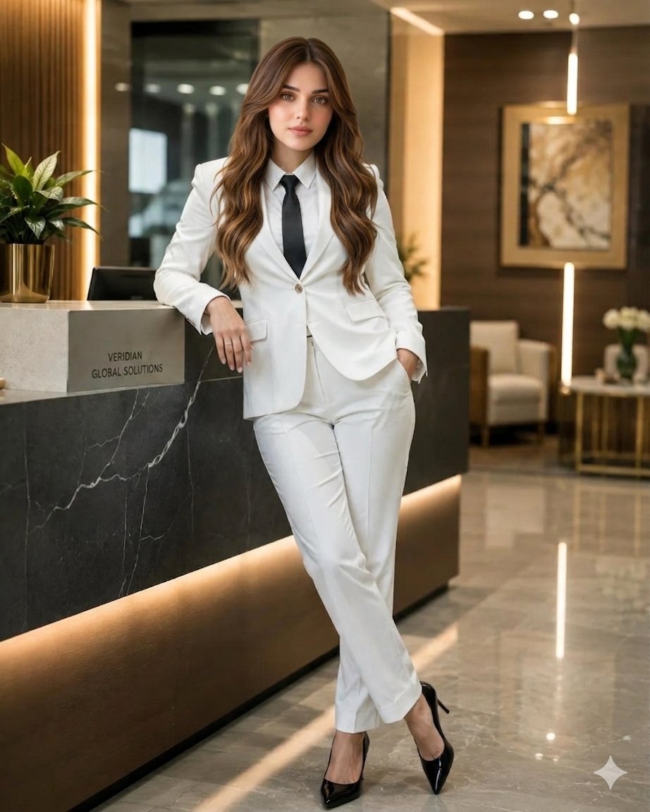 AI Prompt for Professional Indian Businesswoman Luxury Office Portrait