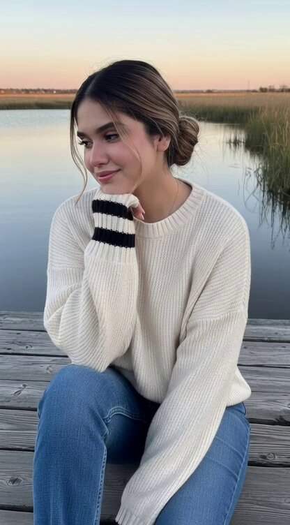 AI Prompt for Realistic Female Portrait Image in Soft Evening Light