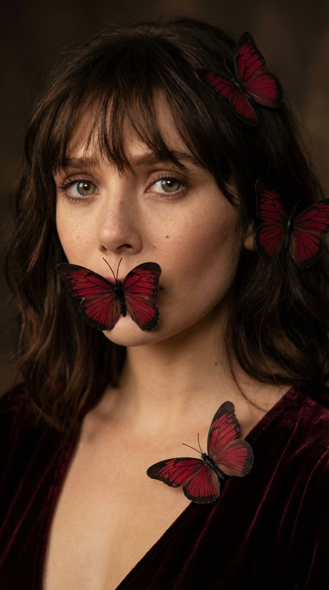 AI Prompt for Realistic Woman Portrait with Butterflies