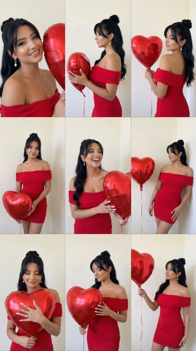 AI Prompt for Romantic 3x3 Rose Editorial Portrait with Influencer Model