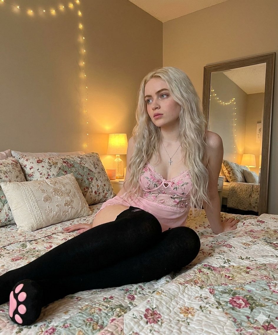 AI Prompt for Soft-Girl Cozy Bedroom Portrait Photography