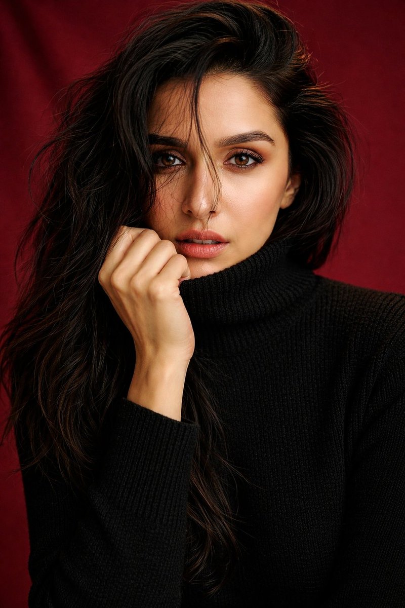 AI Prompt for Ultra-High Definition Studio Portrait Photography of Shraddha Kapoor