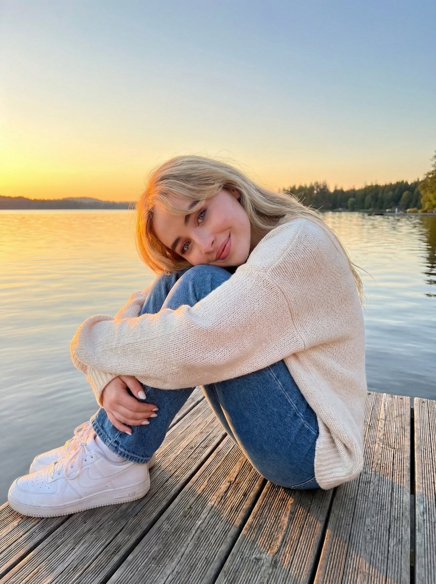 AI Prompt for Ultra-Realistic Female Portrait with Golden Hour Effects