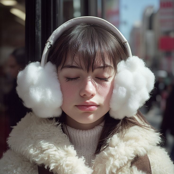AI Prompt for Winter Portrait Photography with Teddy Coat and Earmuffs - Realistic Portrait with Soft Lighting Effect