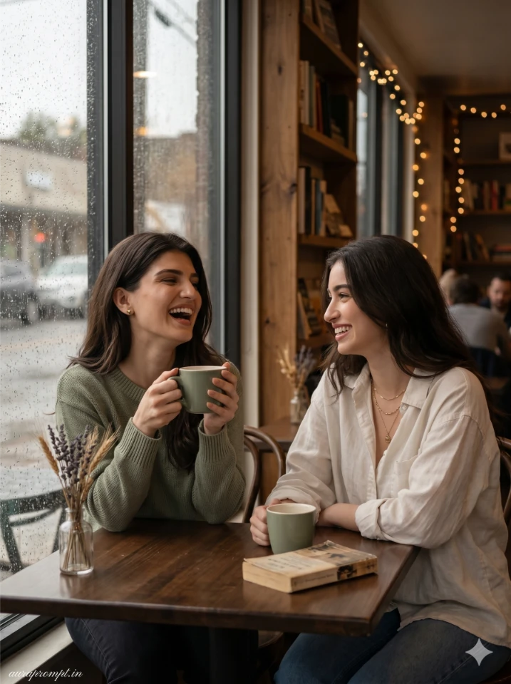 Best Friends Café AI Photo Prompt for Gemini