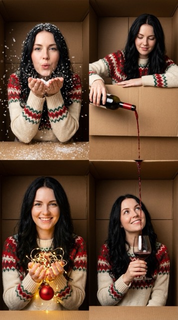 Christmas Box Challenge: Wine Pour Collage