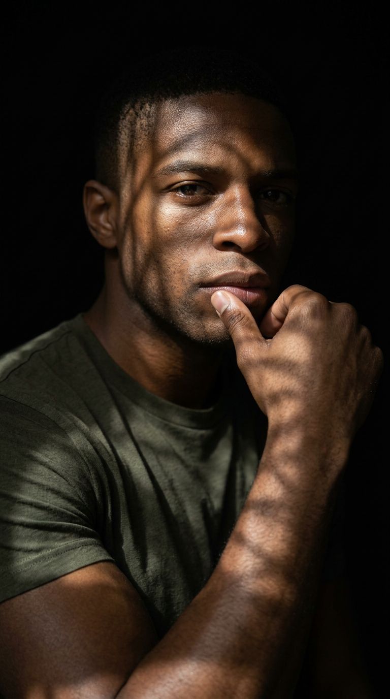 Cinematic Chiaroscuro Portrait with Dramatic Lighting