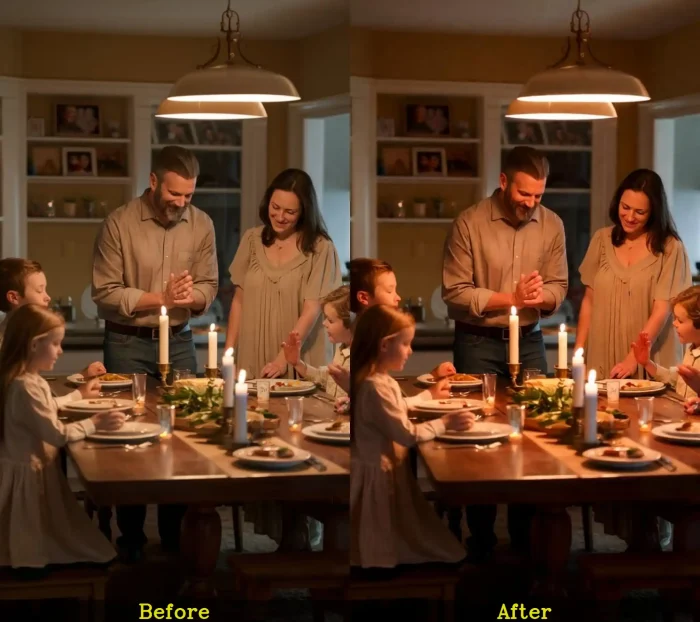 Cinematic Mother's Day Portrait Photo Editing Prompt