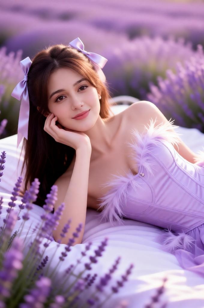 Dreamy Lavender Portrait – 8K Ethereal Female Photo