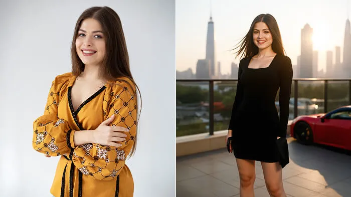 Dubai Rooftop Fashion Portrait Prompt – Chic Elegance