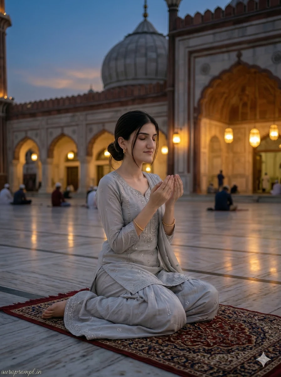Eid Mubarak AI Photo Prompt for Girls 2026
