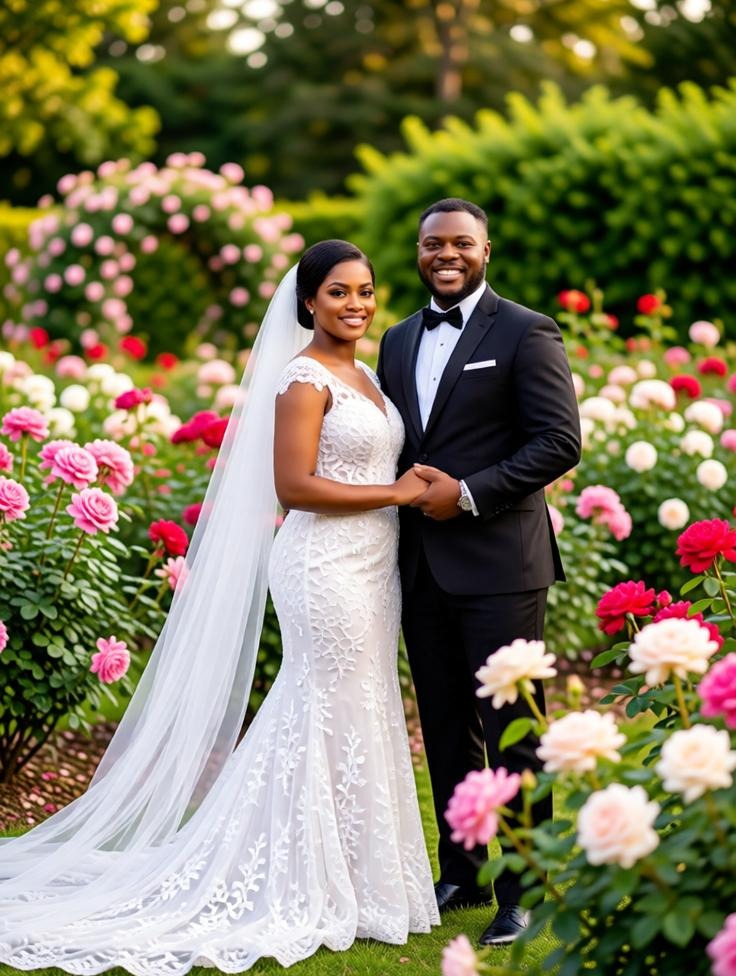 Elegant Garden Bridal Portrait – Ultra Realistic