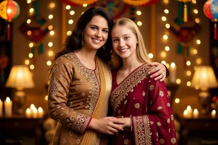 Elegant Mother & Daughter Traditional Portrait