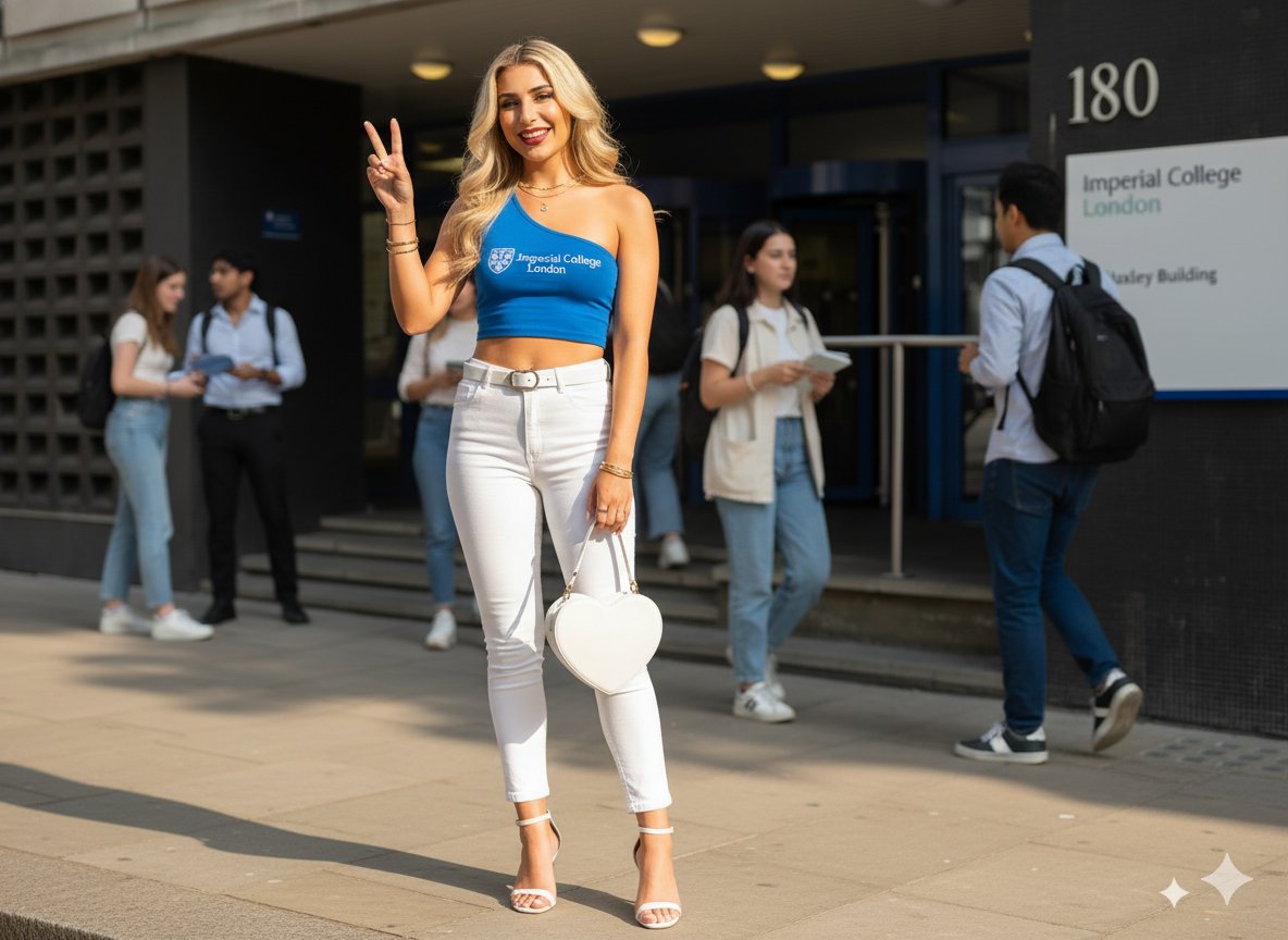 Golden-Hour College Student Street Style Portrait
