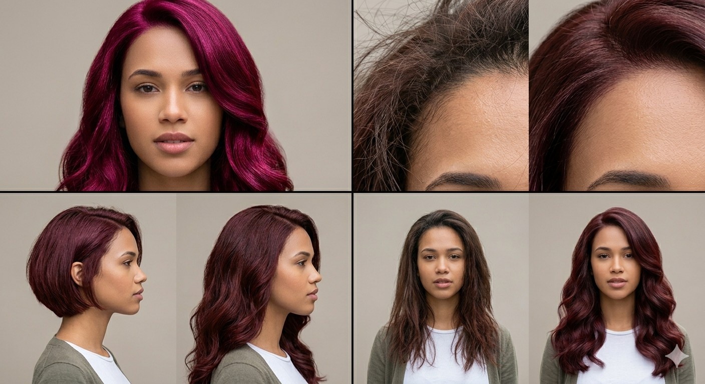 Hair Editing Grid: Color, Frizz, Bob & Volume Boost