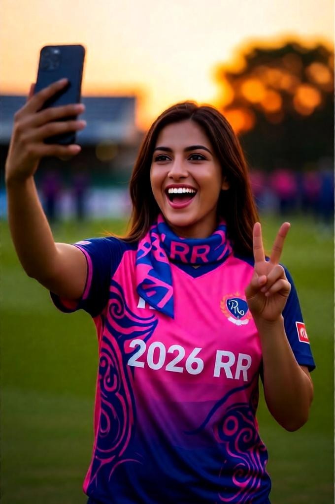Hyper-Realistic RR Fan Selfie at Sawai Mansingh Stadium