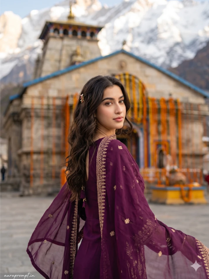 Kedarnath AI Portrait Prompt – Cinematic Instagram Editorial