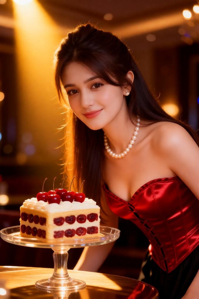 Luxury Birthday Portrait of a Woman in Satin