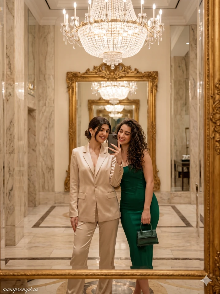 Luxury Hotel Best Friends AI Photo Prompt Gemini