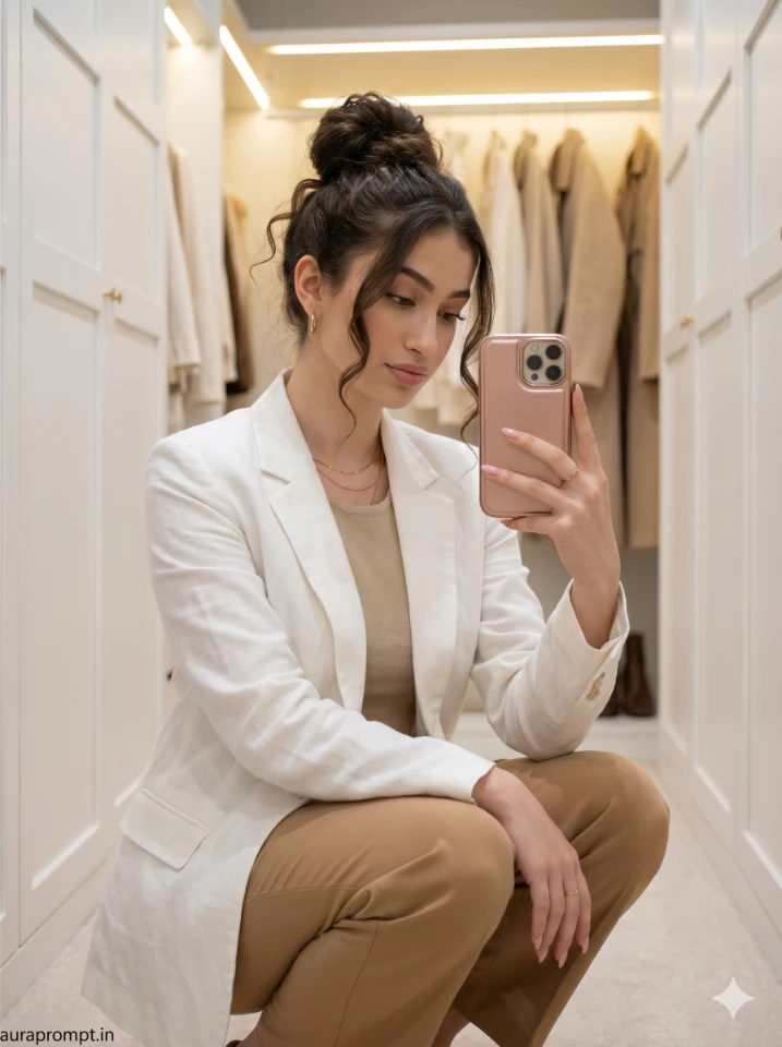 Luxury Mirror Selfie AI Prompt for Women