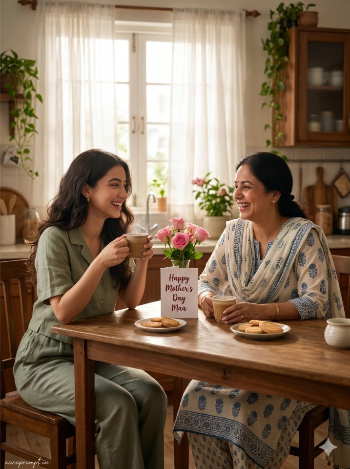 Mother-Daughter Moment AI Photo Editing Prompt for Gemini