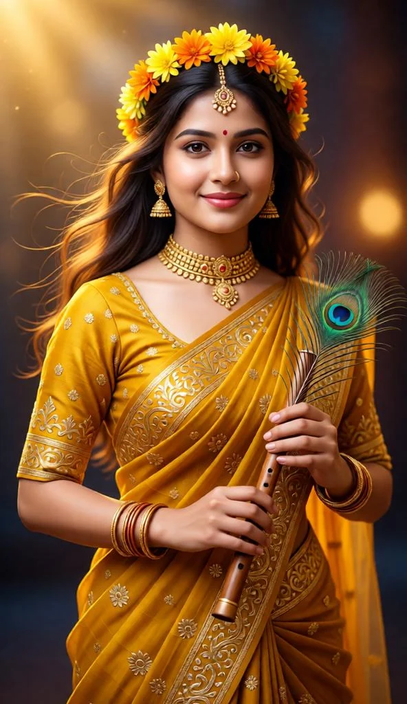 Radha Rani 8K Portrait: Ultra-Realistic & Dreamy