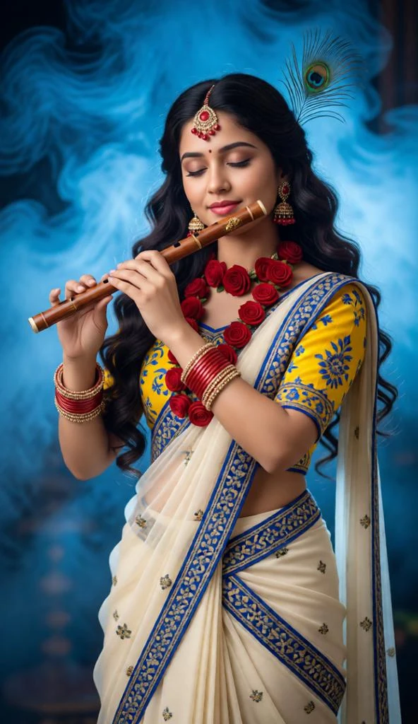 Radha Rani Cinematic Portrait AI Prompt