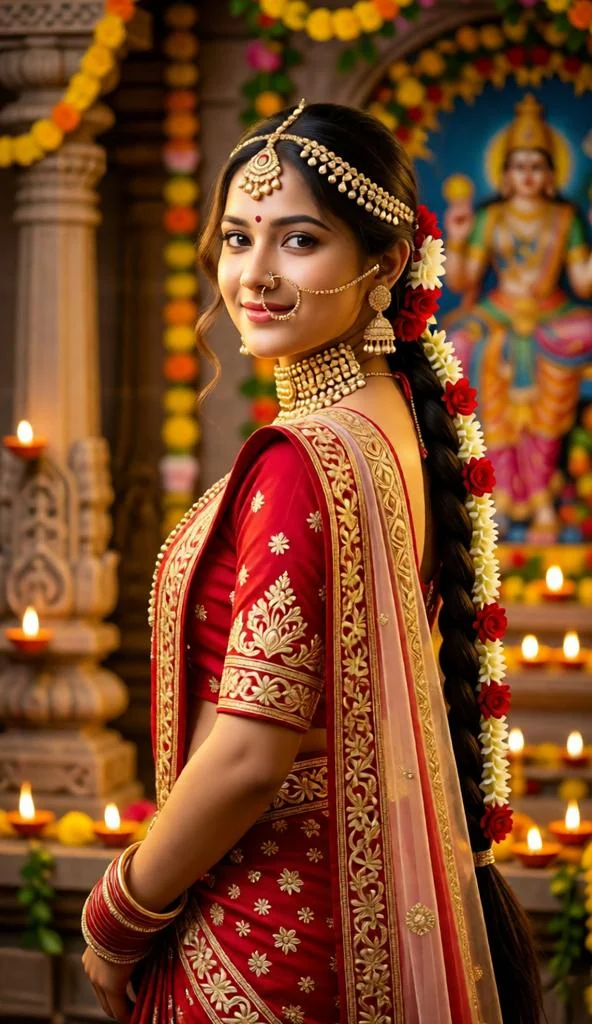 Radha Rani Dreamy Portrait Prompt