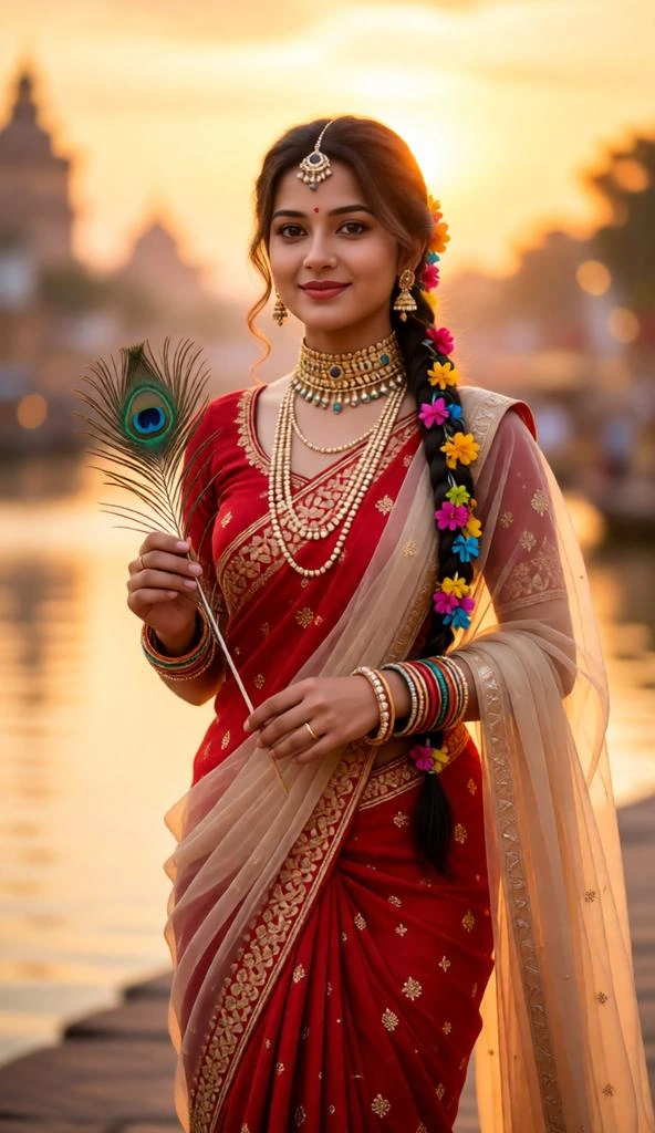 Radha Rani Portrait AI Prompt