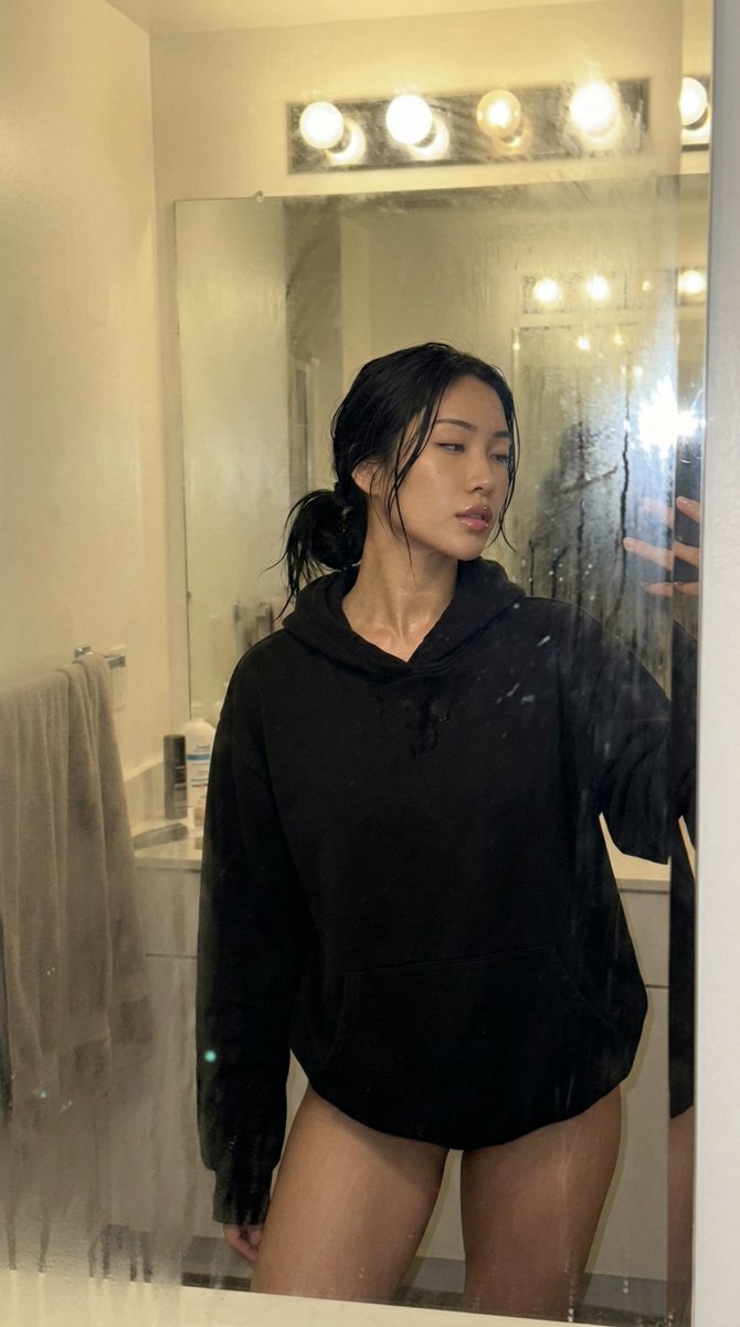 Steamy iPhone Mirror Selfie Prompt