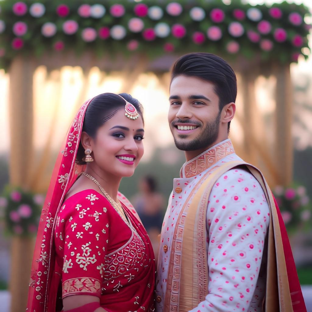 Stunning Indian Bride Portrait – Ultra-Realistic Wedding Photo