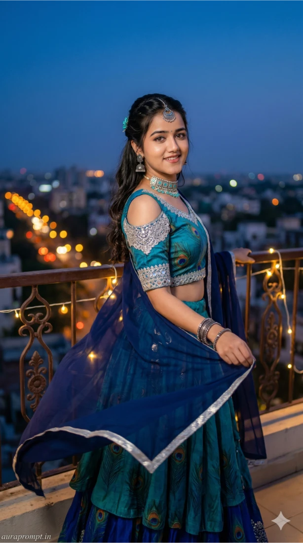 Ultra-Realistic Indian Woman Navratri 8K DSLR Portrait Prompt
