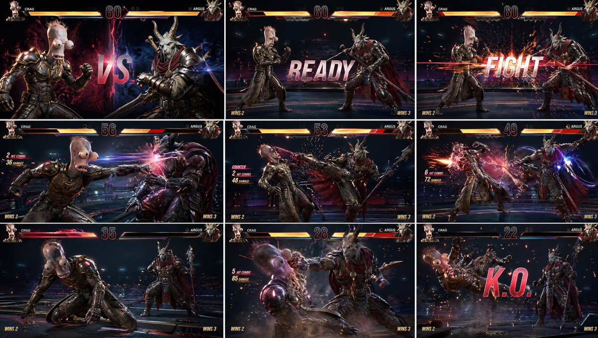 AI Prompt for Fighting Game Storyboard Grid Template Design