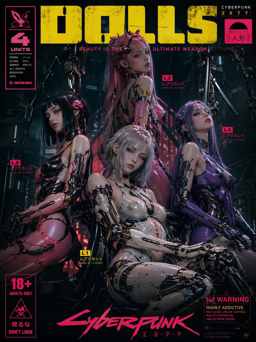 AI Prompt: Cyberpunk 2077-Inspired 3D Puppet Poster Art
