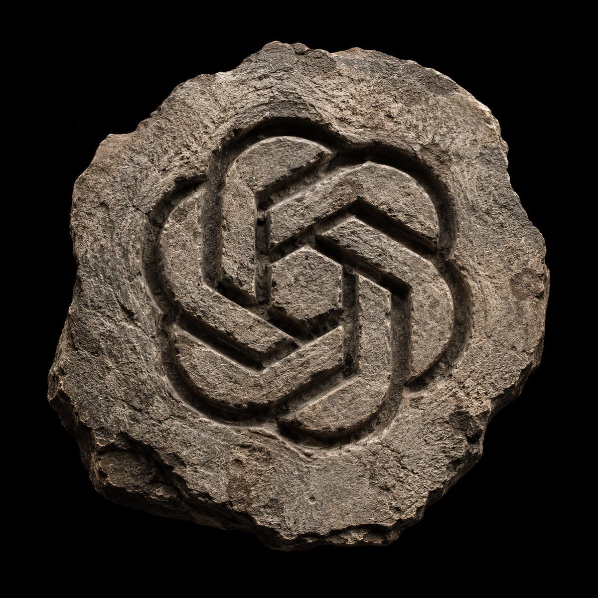 AI Prompt for Ancient Stone Relic Artwork with Custom Logos